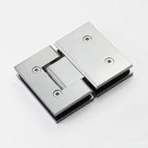 FORGE SHOWER HINGE GLASS TO GLASS 180 Degrees 10mm glass - Pearl Chrome